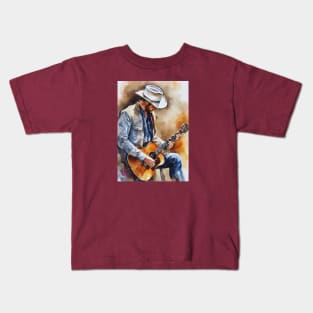 Country music guitarist Kids T-Shirt